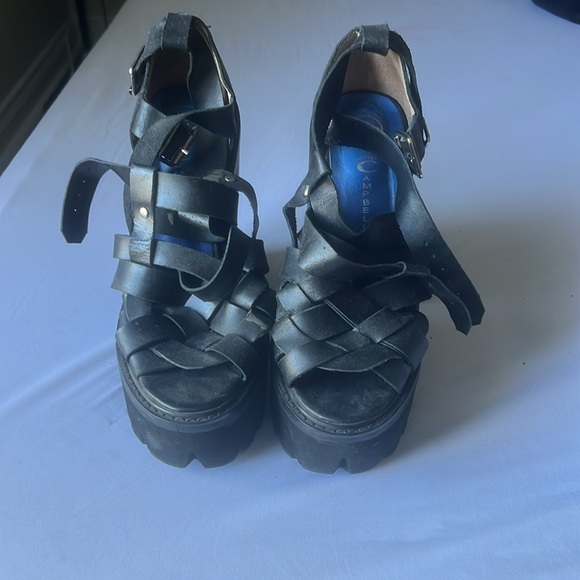 Jeffrey Campbell Leather Strappy Platform - Picture 4 of 7